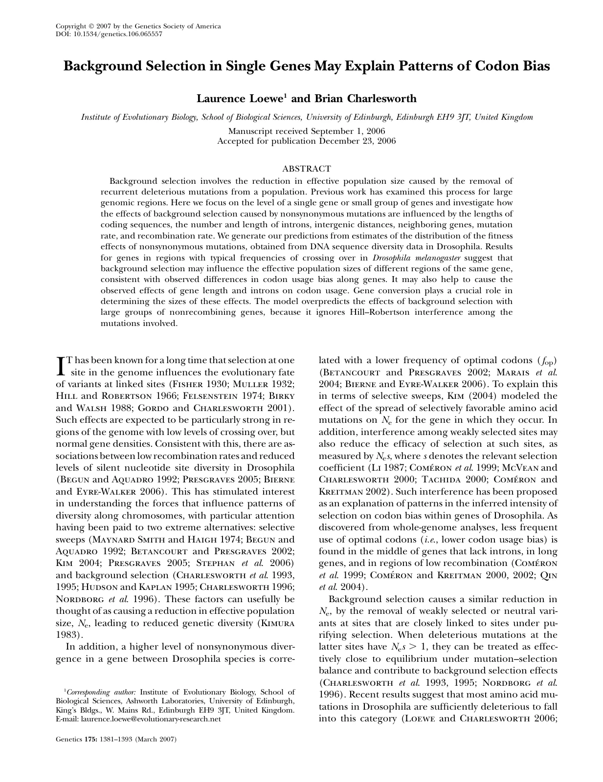 loewe-charlesworth-2007-study-quantify-background-selection-in-single-genes-13page.pdf